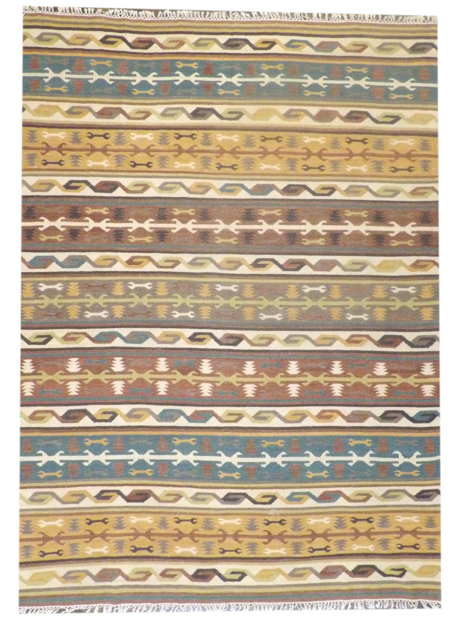 8x10 Coastal Hand-Knotted Wool rug, Rug #101-1100
