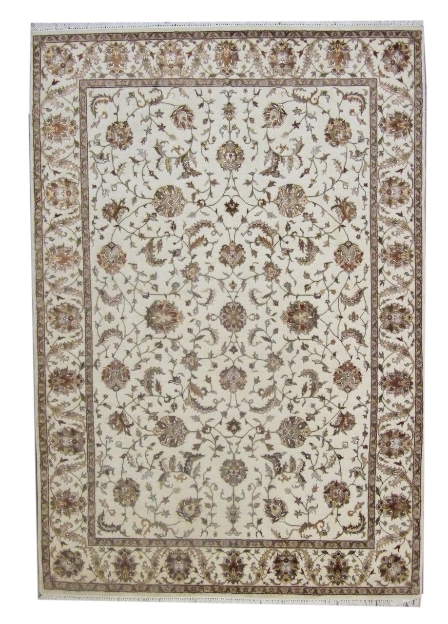 5x8 Traditional Hand-Knotted Silk rug, Rug #101-11020