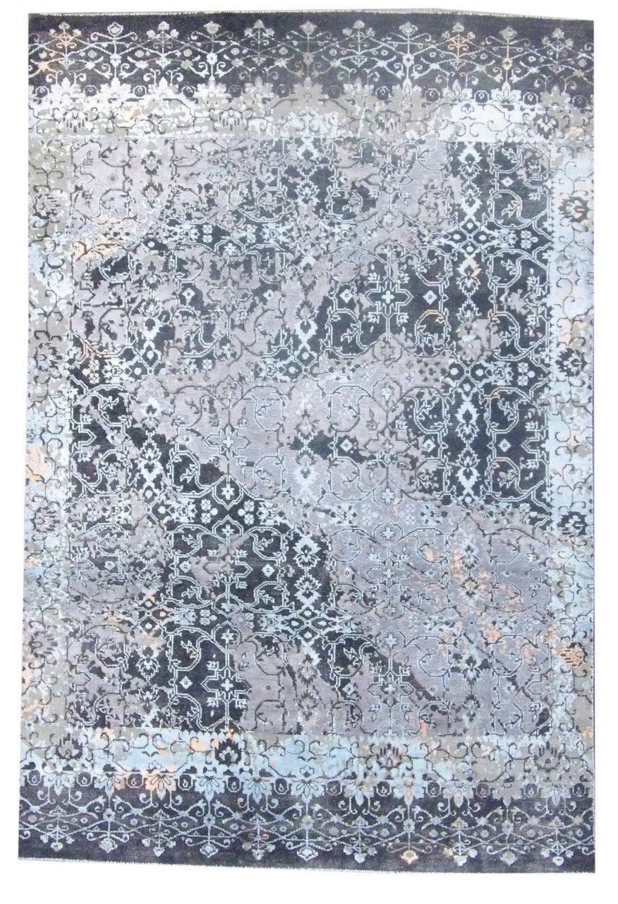 5x8 Transitional Hand-Knotted Wool rug, Rug #101-11308