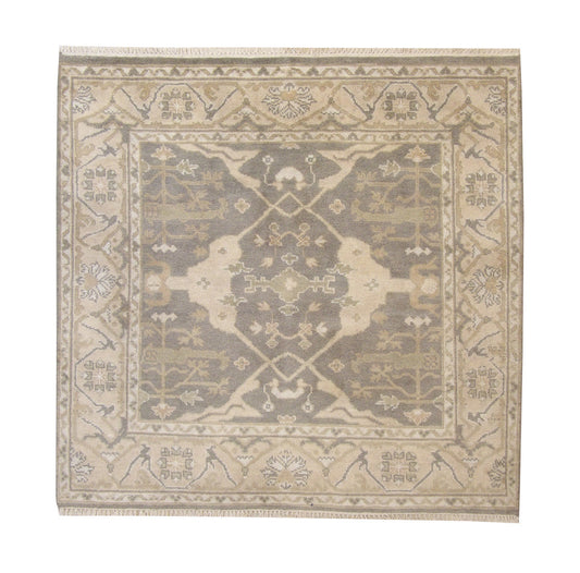 6x6 Oushak Hand-Knotted Wool rug, Rug #101-20349