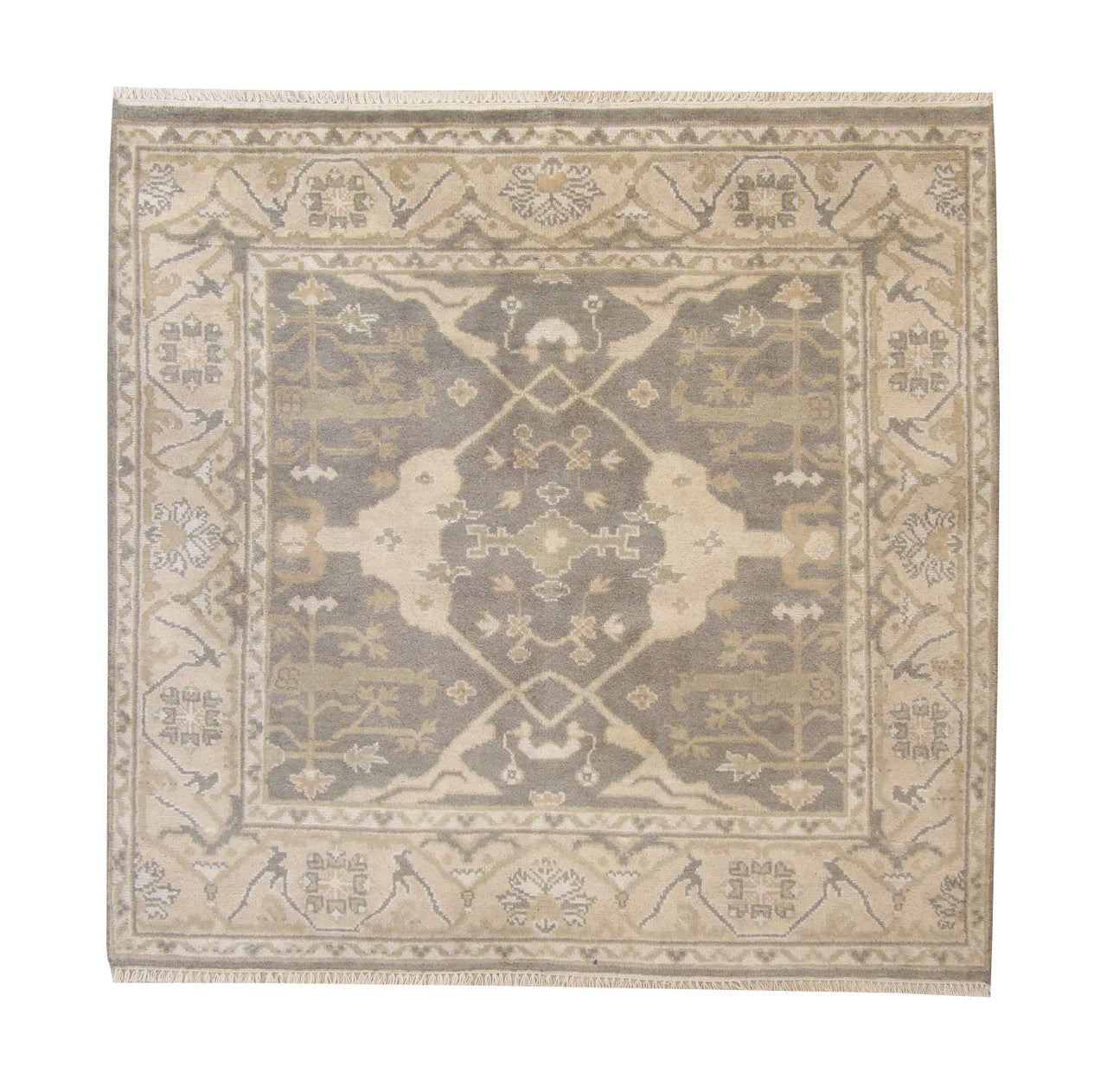 6x6 Oushak Hand-Knotted Wool rug, Rug #101-20349