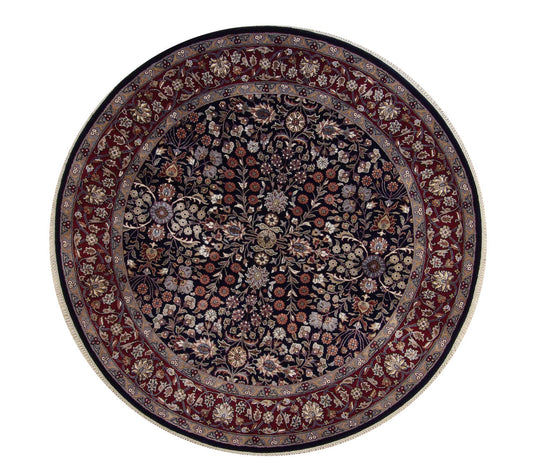 5x5 Traditional Hand-Knotted Silk rug, Rug #101-20219