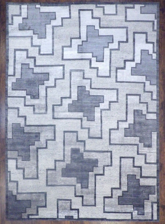 10x14 Modern Hand-Knotted Silk rug, Rug #CON-A8
