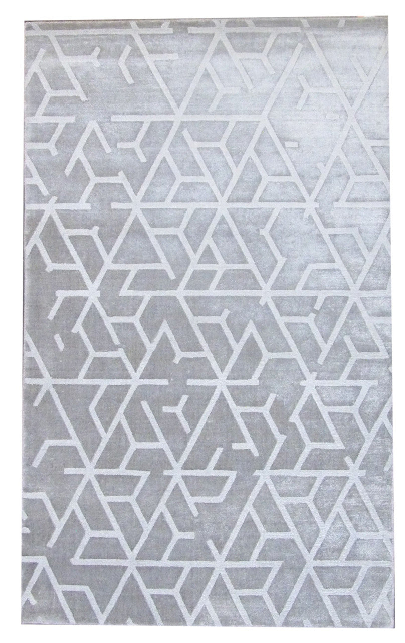 Transitional Hand-Knotted Silk rug, Rug #101-11076