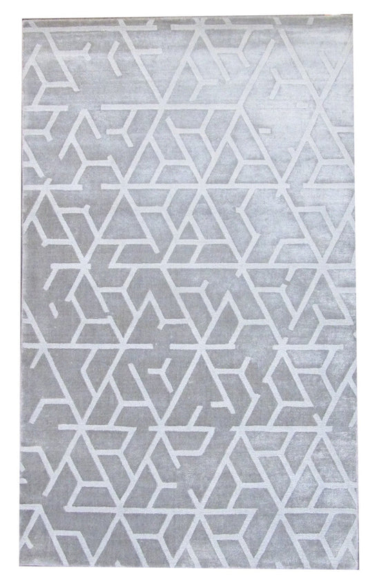 5x8 Transitional Hand-Knotted Silk rug, Rug #101-11076