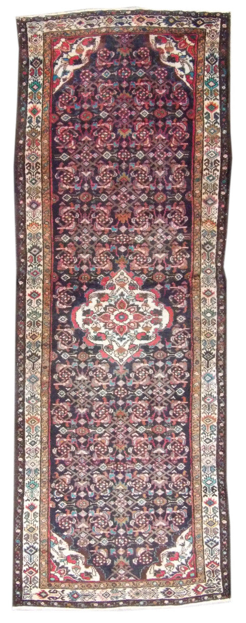 4x11 Antique Hand-Knotted Wool rug, Rug #101-1173