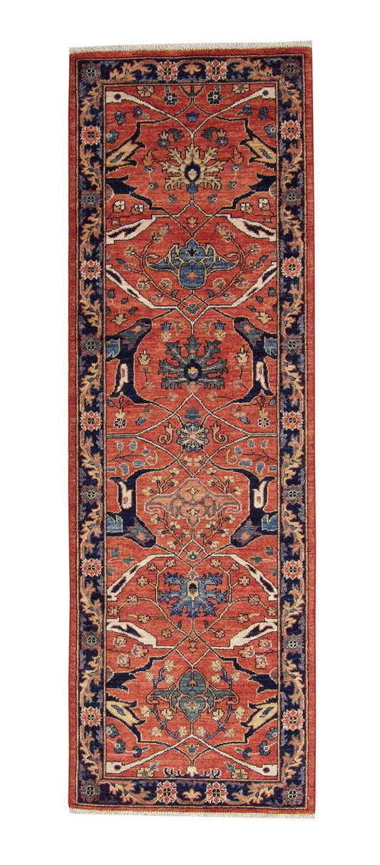 2x8 Tribal Hand-Knotted Wool rug, Rug #101-2101
