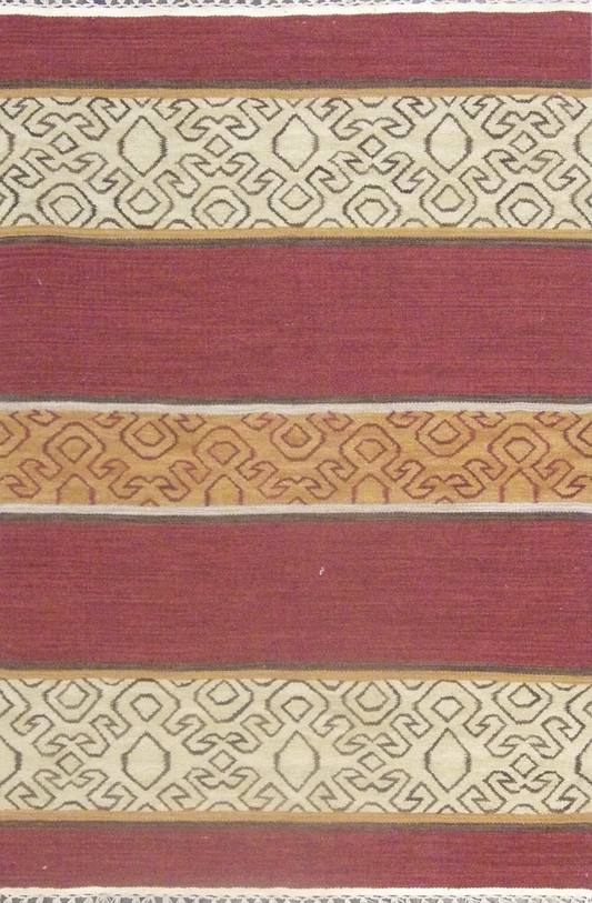 4x6 Flatweave Hand-Knotted Wool rug, Rug #101-1105
