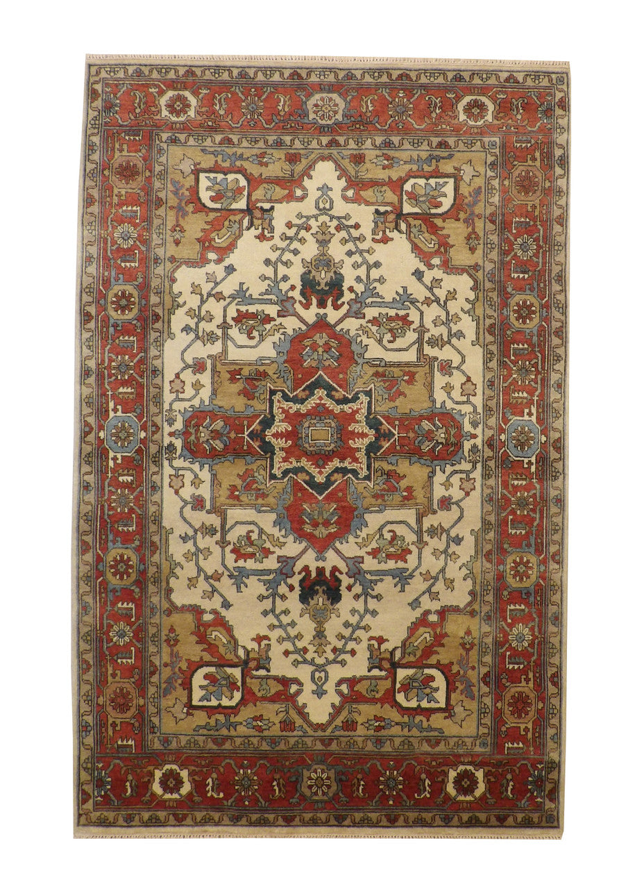 6x9 Antique Hand-Knotted Wool rug, Rug #101-20106