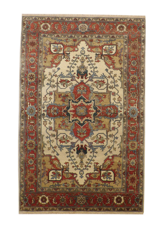 6x9 Antique Hand-Knotted Wool rug, Rug #101-20106