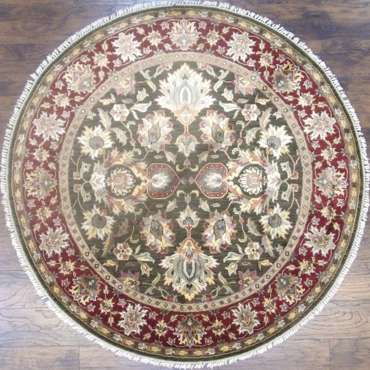 6x6 Traditional Hand-Knotted Silk rug, Rug #101-449