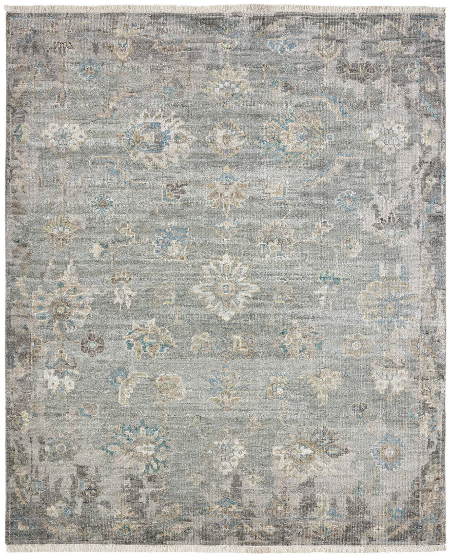 2' x 3' Transitional Hand-Knotted Silk rug, Rug #AM10040
