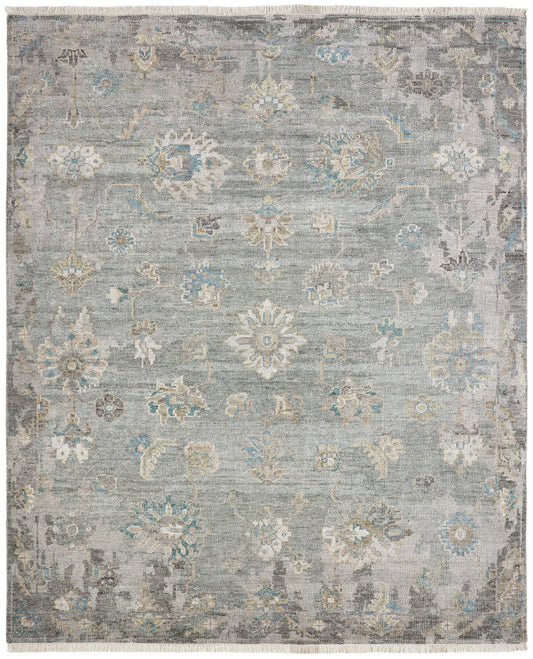 2' x 3' Transitional Hand-Knotted Silk rug, Rug #AM10040