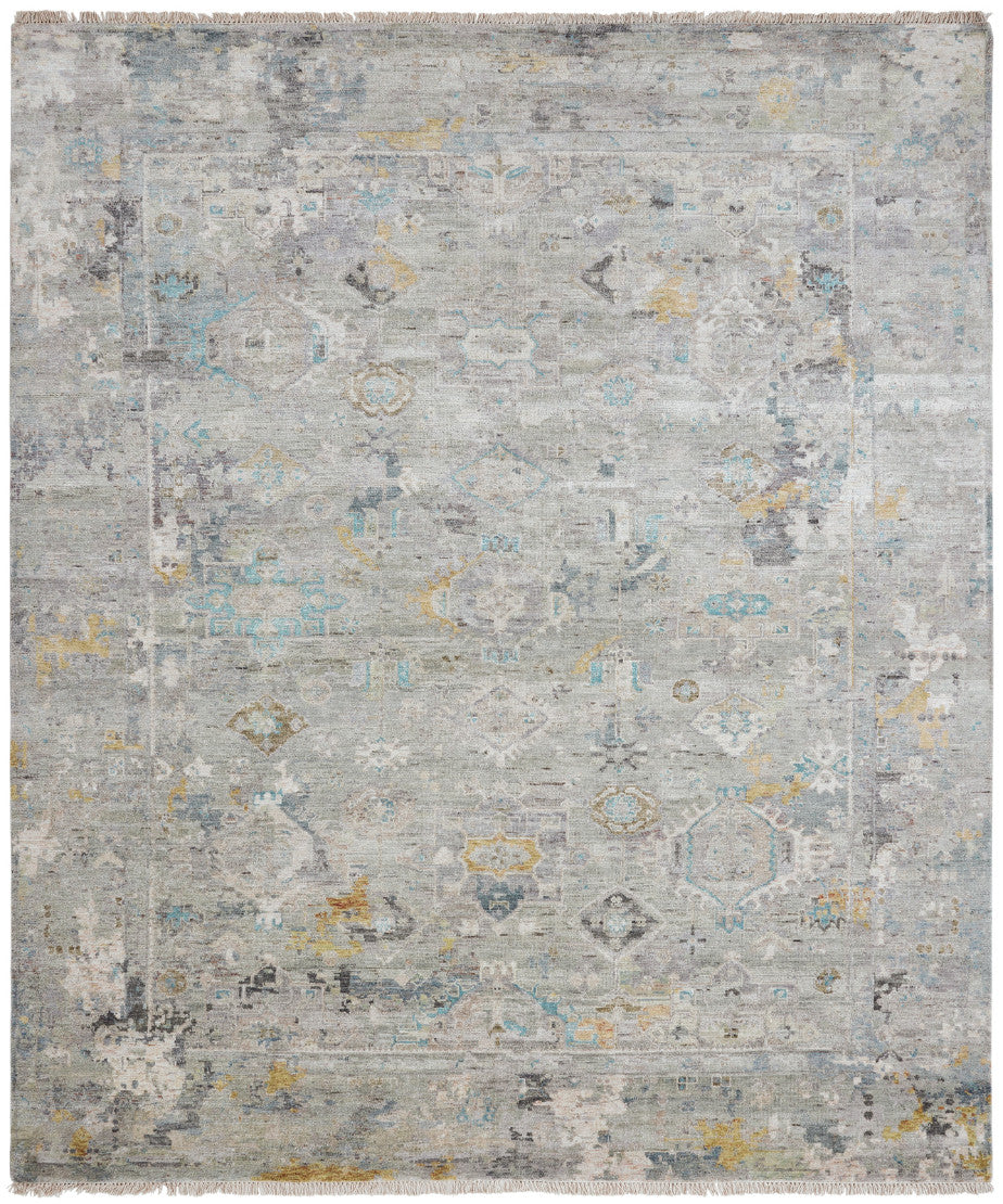 2' x 3' Transitional Hand-Knotted Silk rug, Rug #KH3490