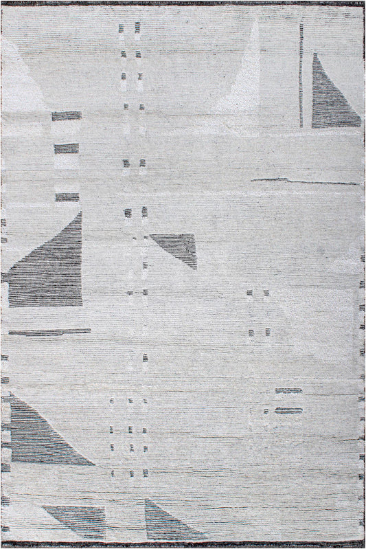 6x9 Modern Hand-Knotted Silk rug, Rug #RA82493