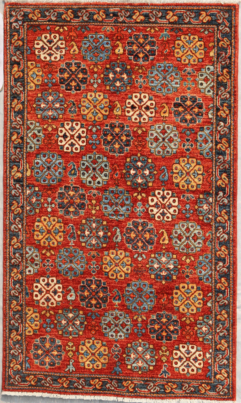 3x5 Tribal Hand-Knotted Wool rug, Rug #RA78690