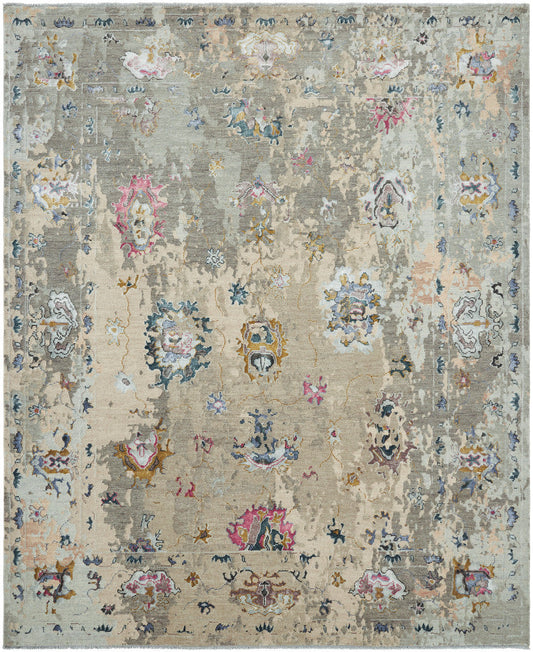 2' x 3' Transitional Hand-Knotted Silk rug, Rug #KD11430