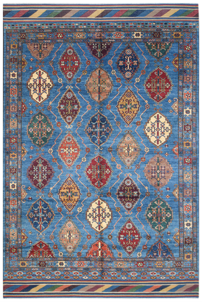 7x8 Tribal Hand-Knotted Wool rug, Rug #RA79703