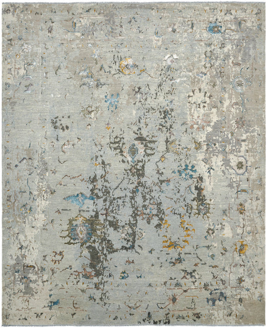 2' x 3' Transitional Hand-Knotted Silk rug, Rug #KD11400