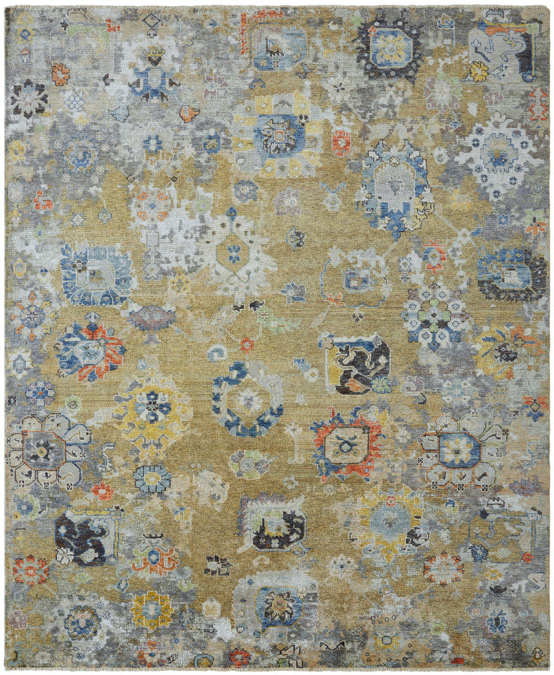 2' x 3' Oushak Hand-Knotted Silk rug, Rug #CR9360