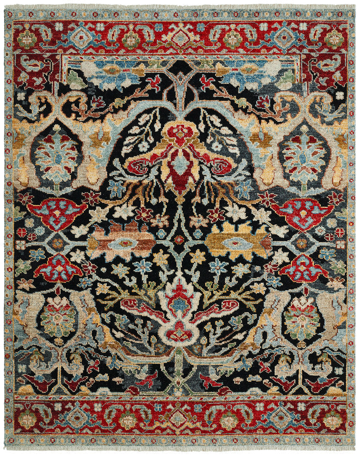2' x 3' Transitional Hand-Knotted Silk rug, Rug #AM10110