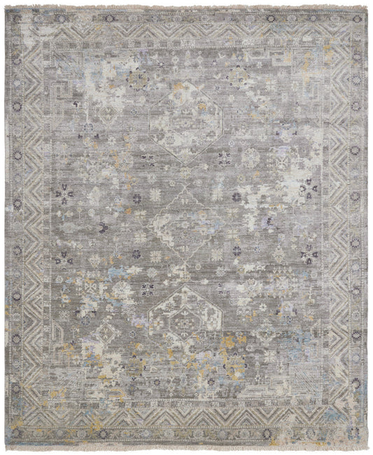 2' x 3' Transitional Hand-Knotted Silk rug, Rug #KH3500