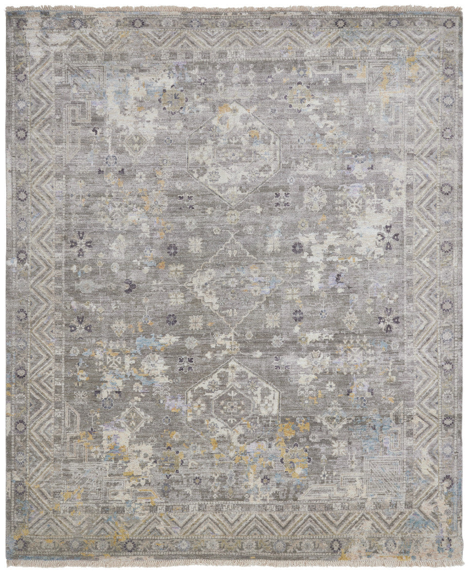 2' x 3' Transitional Hand-Knotted Silk rug, Rug #KH3500
