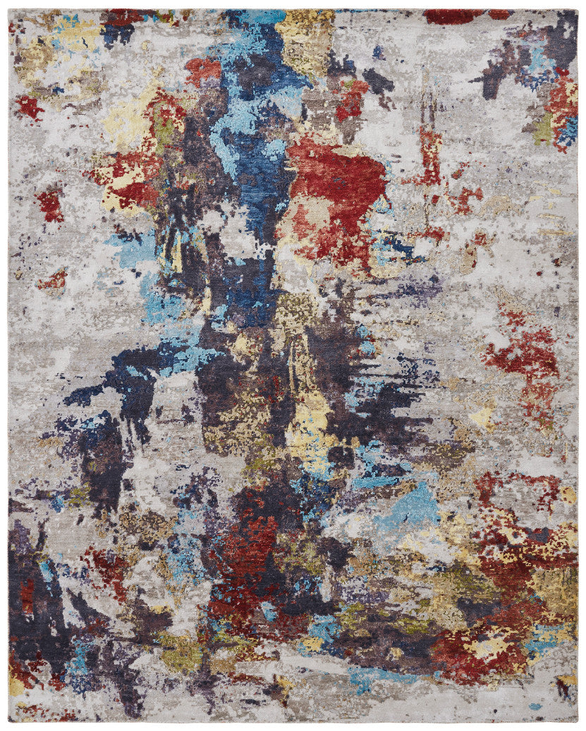 2' x 3' Modern Hand-Knotted Silk rug, Rug #JN0810
