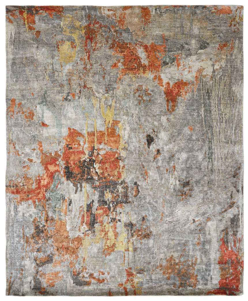 2' x 3' Modern Hand-Knotted Silk rug, Rug #JN3030