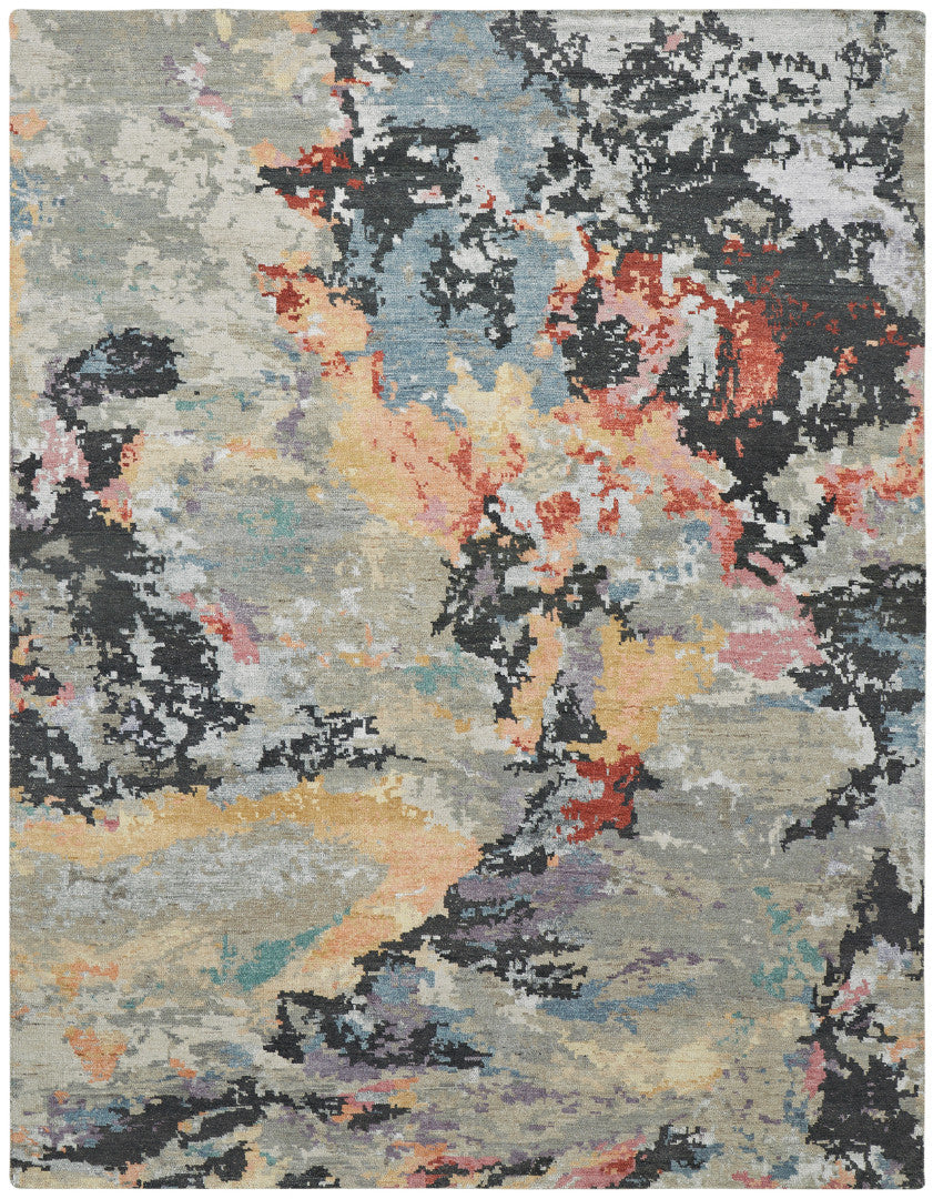 2' x 3' Modern Hand-Knotted Silk rug, Rug #HW9570