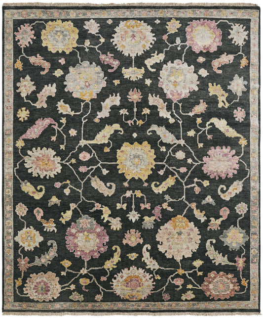 2' x 3' Oushak Hand-Knotted Silk rug, Rug #AA9010