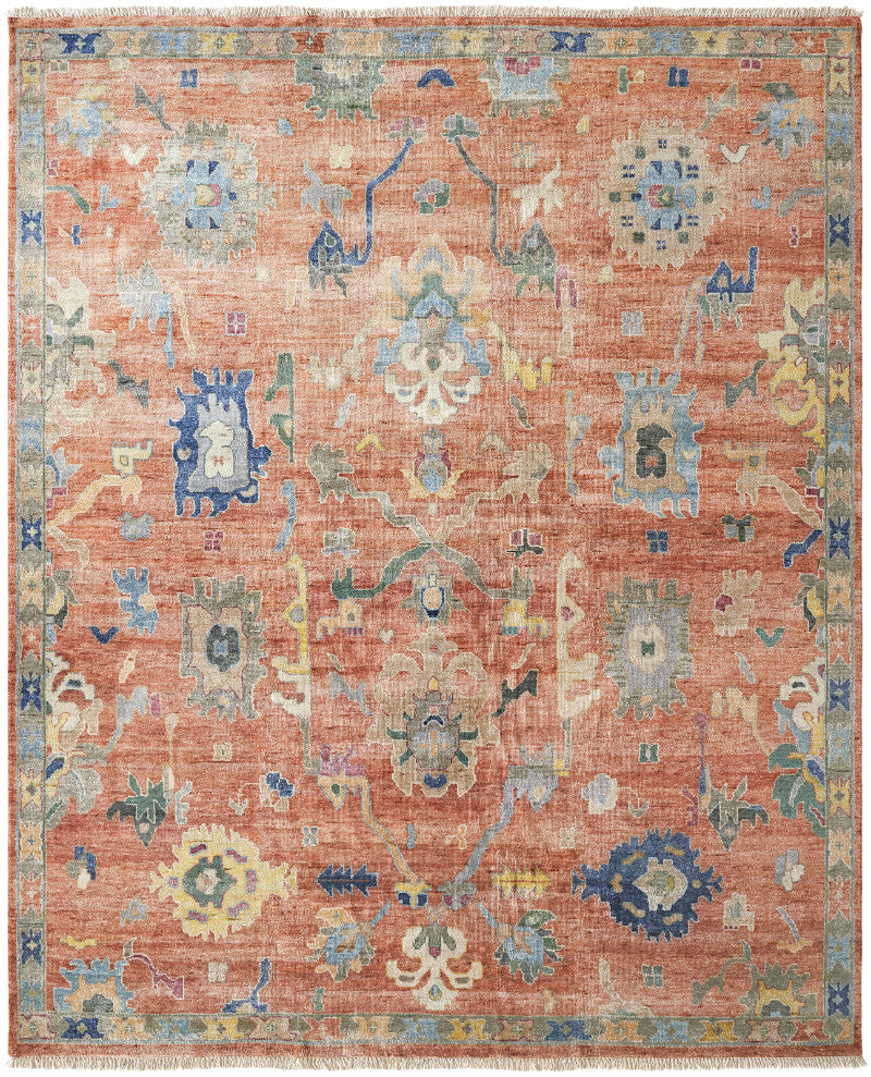 2' x 3' Oushak Hand-Knotted Silk rug, Rug #AA9040