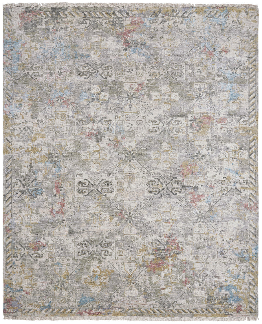 2' x 3' Transitional Hand-Knotted Silk rug, Rug #KH3480