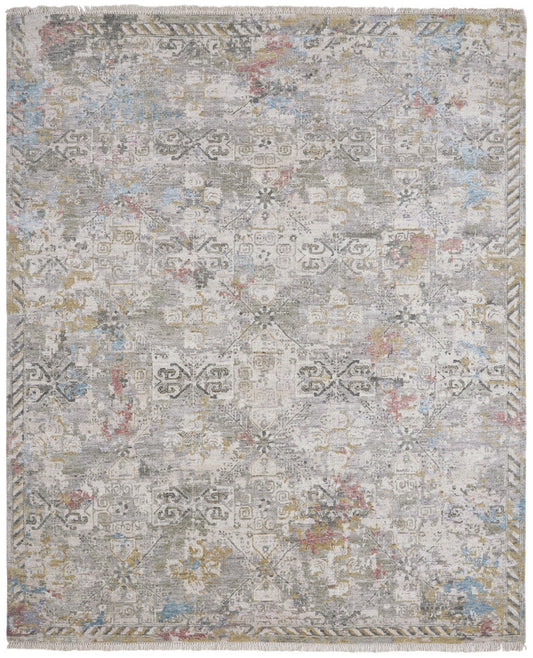 2' x 3' Transitional Hand-Knotted Silk rug, Rug #KH3480