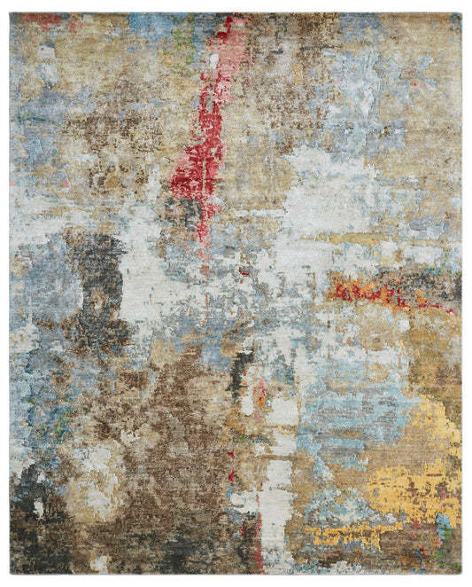 2' x 3' Modern Hand-Knotted Silk rug, Rug #JN3000