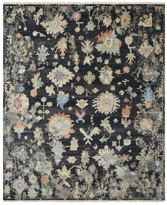 2' x 3' Oushak Hand-Knotted Silk rug, Rug #AK4260