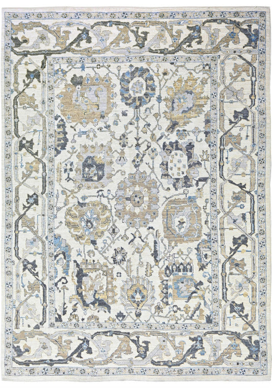 10x14 Oushak Hand-Knotted Wool rug, Rug #RA80001