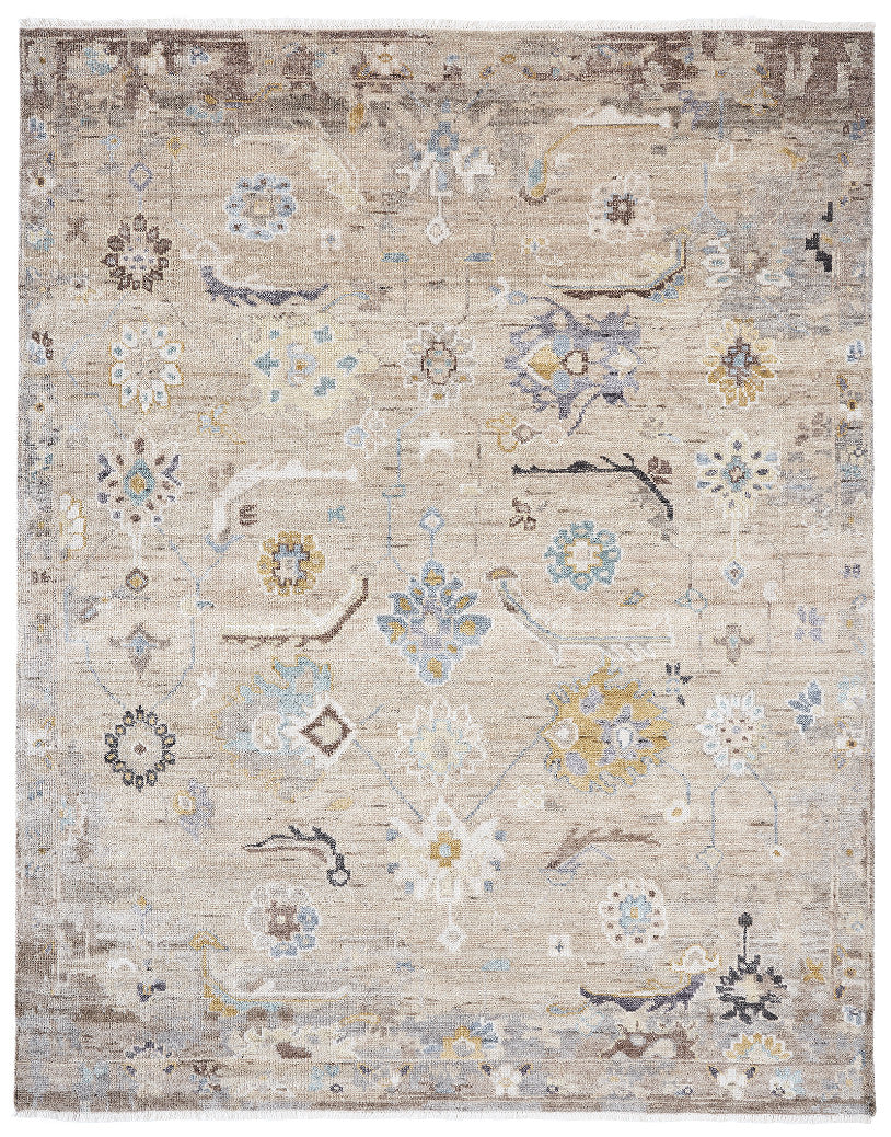2' x 3' Transitional Hand-Knotted Silk rug, Rug #AM10050