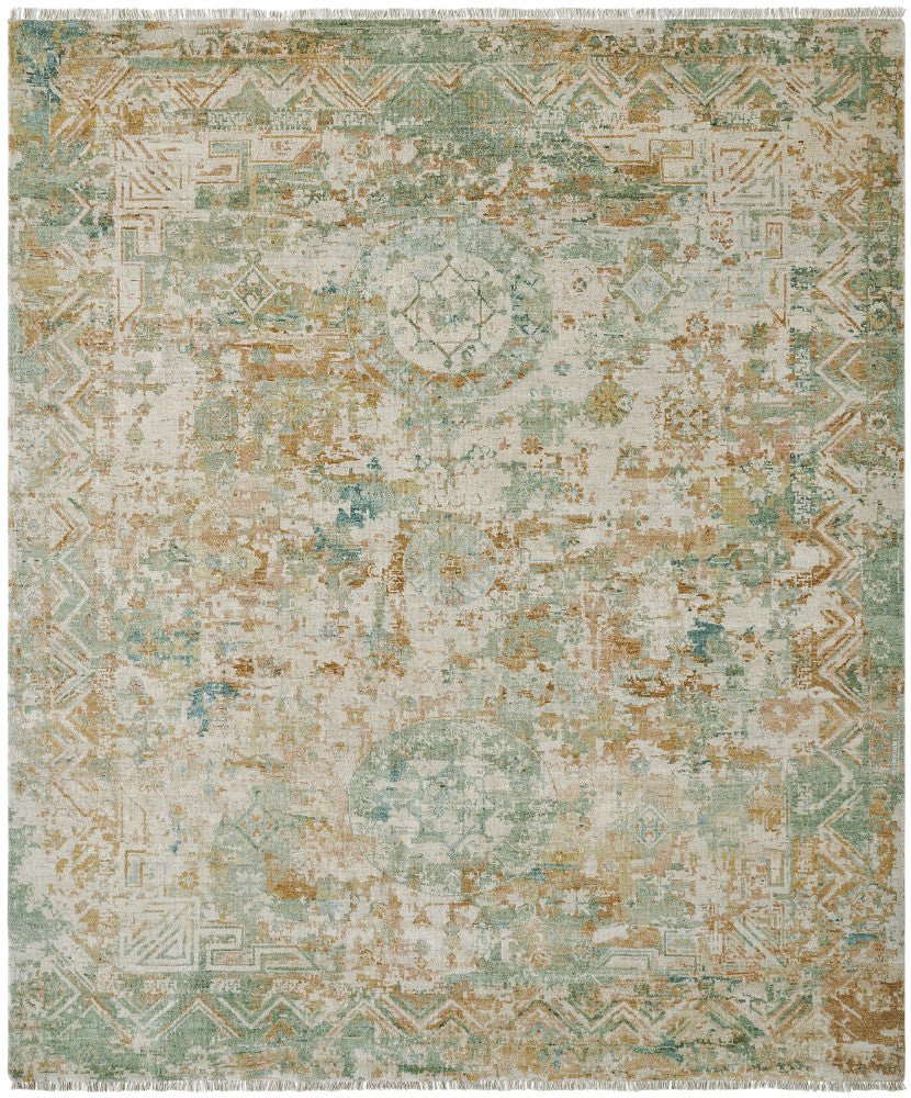 2' x 3' Transitional Hand-Knotted Silk rug, Rug #KH3530