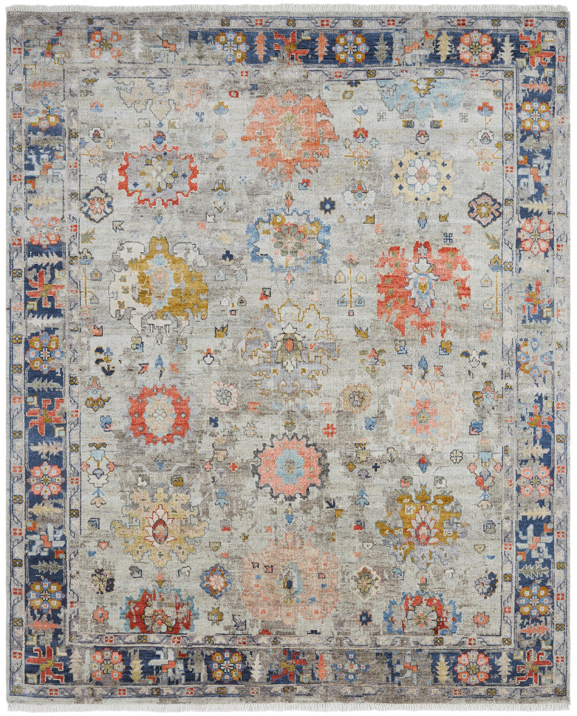 2' x 3' Oushak Hand-Knotted Silk rug, Rug #AK4300