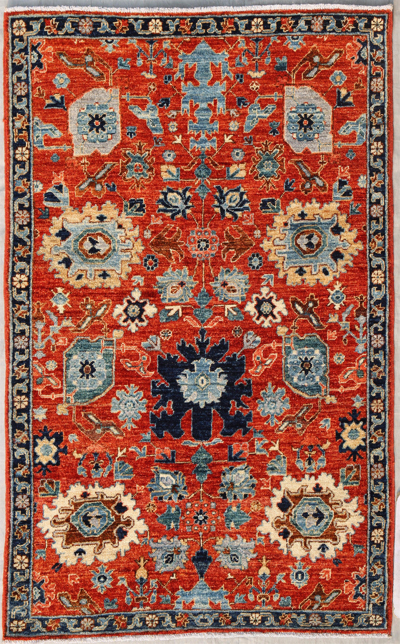 3x5 Tribal Hand-Knotted Wool rug, Rug #RA78691