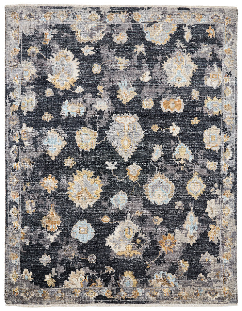 2' x 3' Transitional Hand-Knotted Silk rug, Rug #AM10070