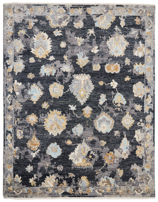 2' x 3' Transitional Hand-Knotted Silk rug, Rug #AM10070