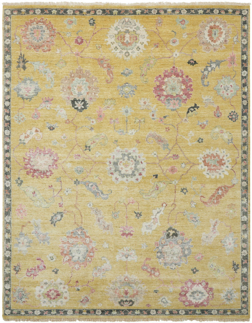 2' x 3' Oushak Hand-Knotted Silk rug, Rug #AA9030