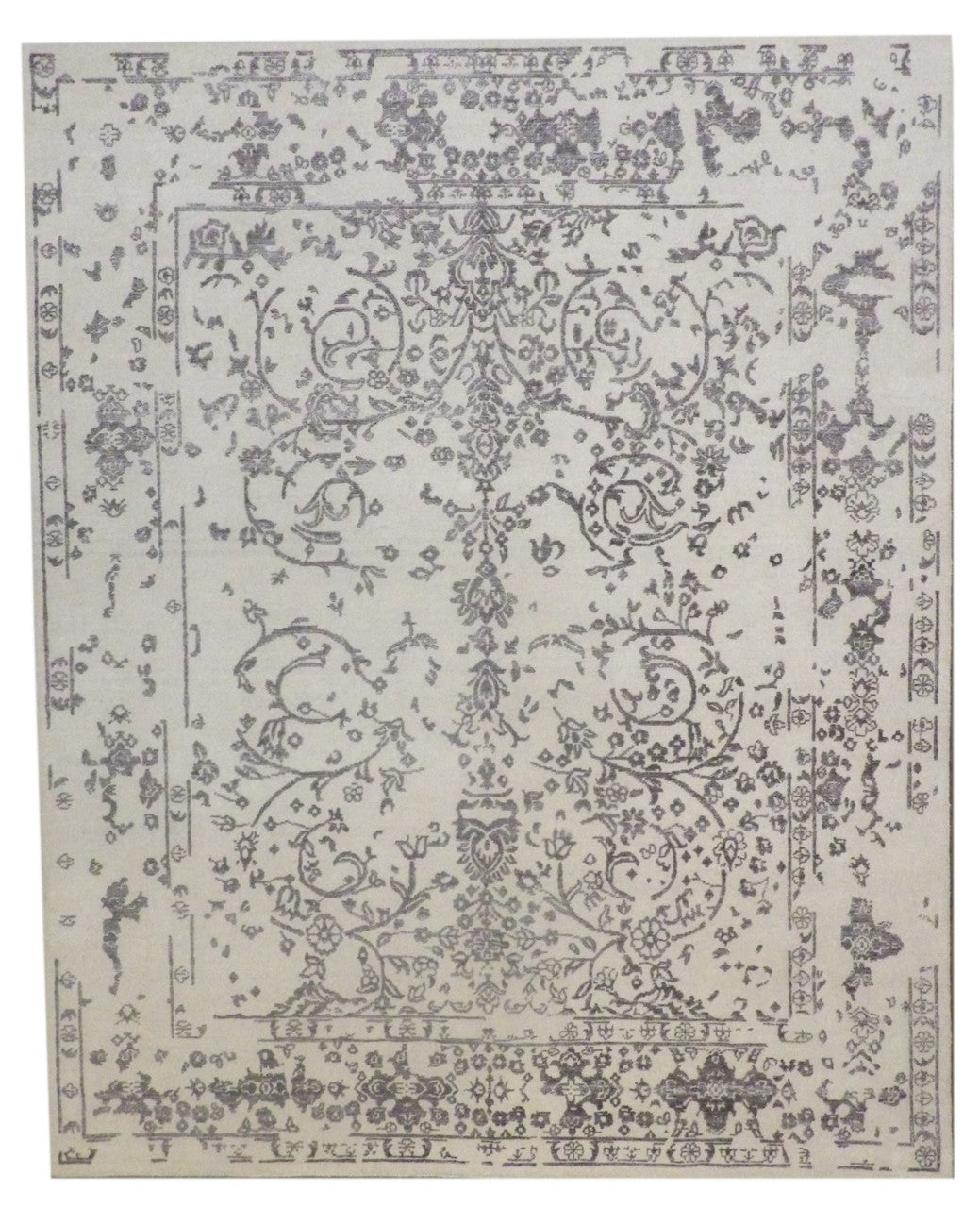 8x10 Transitional Hand-Knotted Silk rug, Rug #101-1067