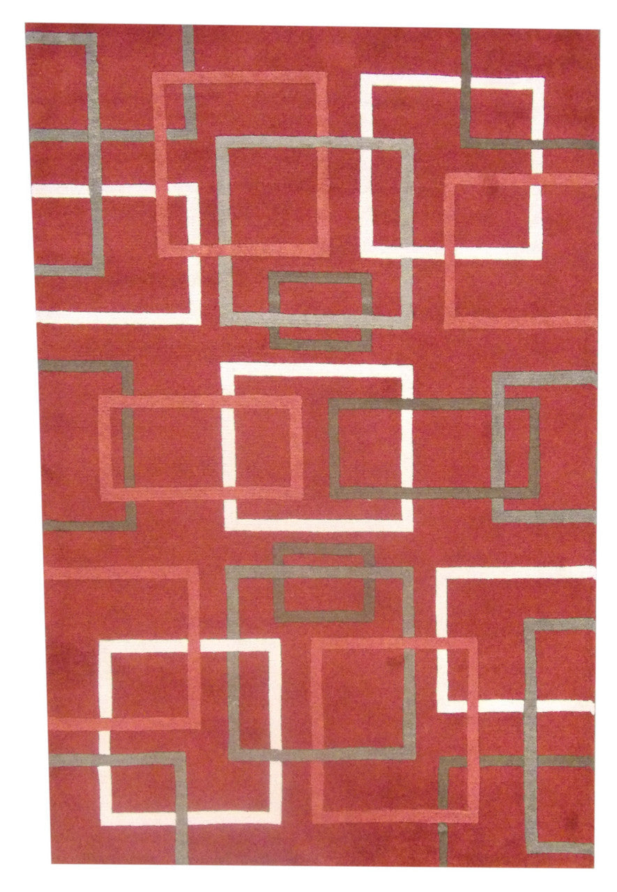 5x8 Modern Hand-Knotted Wool rug, Rug #101-840