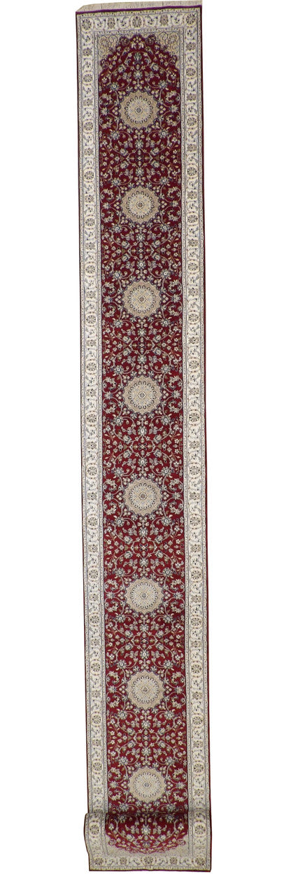 3x20 Traditional Hand-Knotted Silk rug, Rug #101-20245