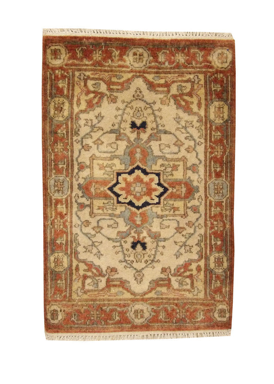 3x4 Tribal Hand-Knotted Wool rug, Rug #101-20080