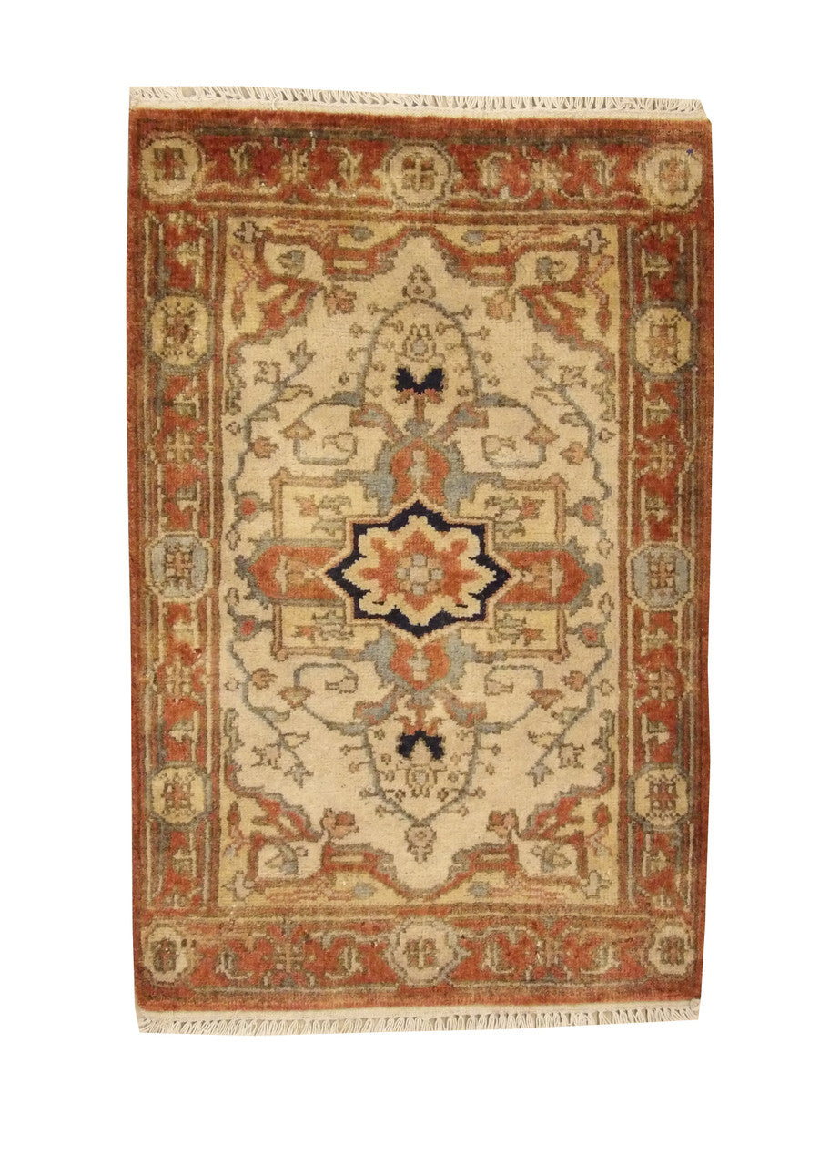 3x4 Tribal Hand-Knotted Wool rug, Rug #101-20080