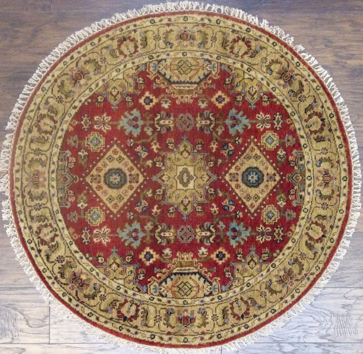 4x4 Tribal Hand-Knotted Wool rug, Rug #101-482